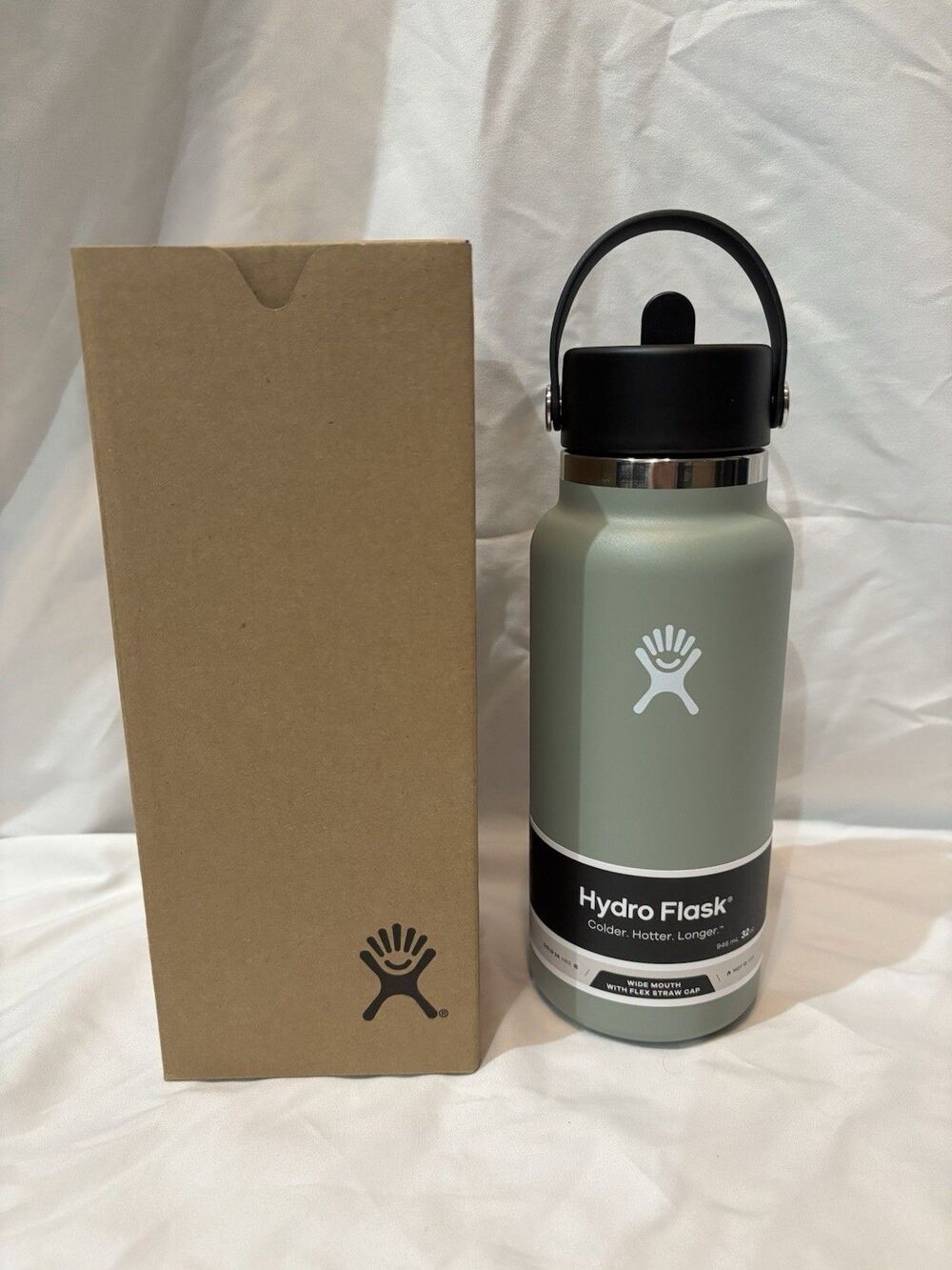 BRAND NEW Hydro Flask 32 Oz Wide Mouth Flex Straw Cap - Agave